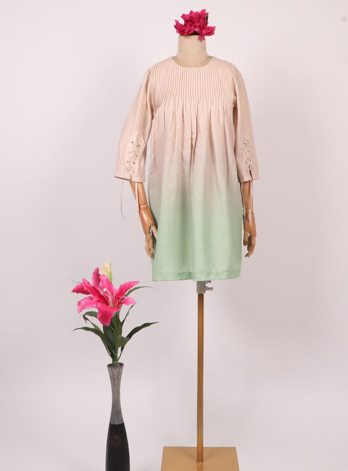 shaded pleat dress