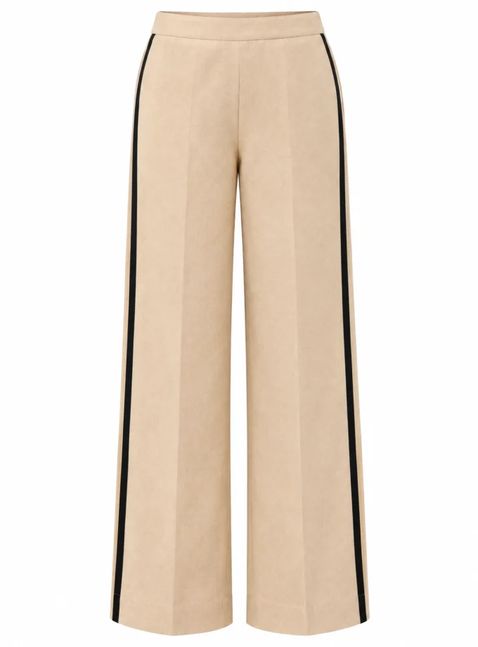 BEIGE H-LOOM STRAIGHT FIT PANT, shown alone on an invisible mannequin