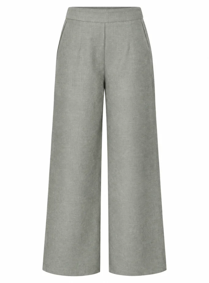 GREY H- LOOM STRAIGHT FIT PANT, shown alone on an invisible mannequin