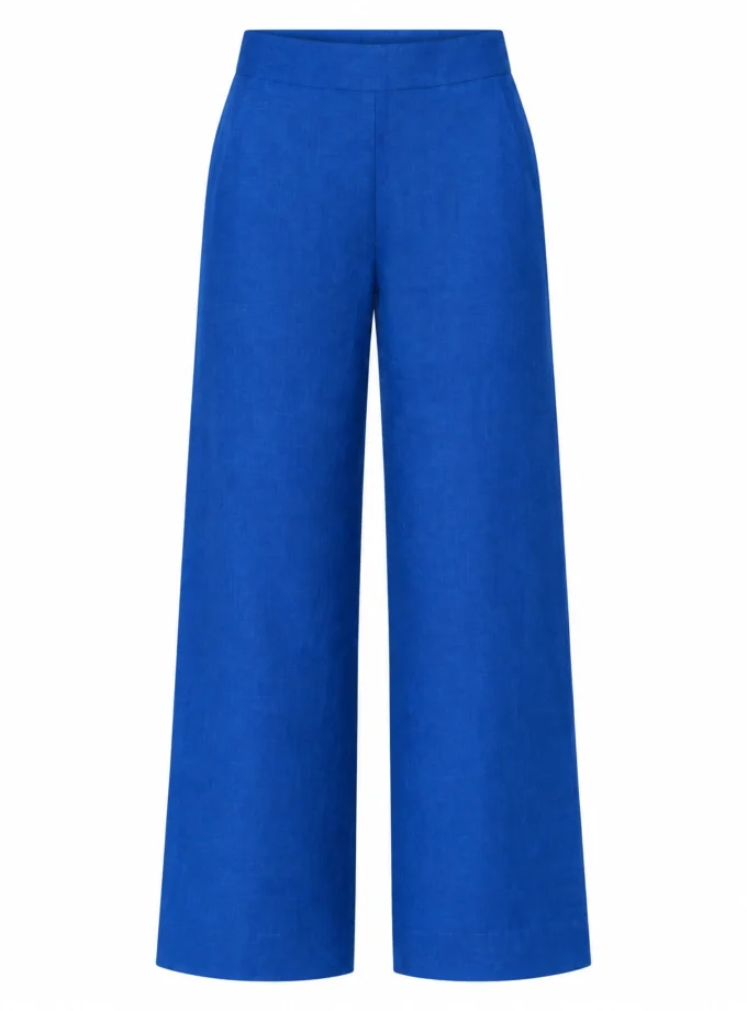 TEAL H- LOOM STRAIGHT FIT PANT, shown alone on an invisible mannequin